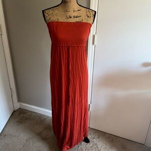 ALLEN B by Allen Schwartz size medium orange strapless dress